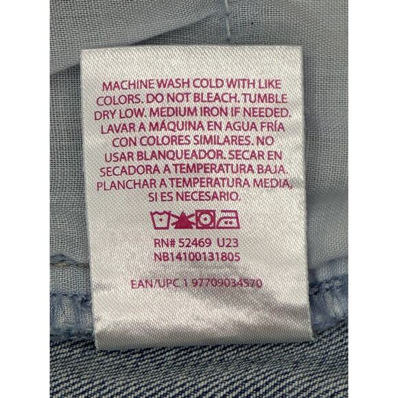 No Boundries Shorts Mid Rise Flower Print Frayed Hem Stretch Size 9 NWOT - Picture 4 of 5